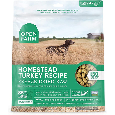 Open Farm Freeze Dried Raw Turkey Homestead Dry Dog Food 13.5oz - Poudre Pet and Feed Supply